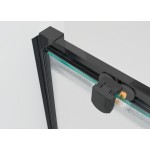 NICOL COMBI II Black 80x100x80 Čiré+Grape Sprchový kout s posuvnými dveřmi