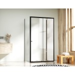 NICOL COMBI II Black 80x100x80 Čiré+Grape Sprchový kout s posuvnými dveřmi