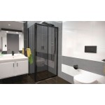 NICOL COMBI Black 100x100 čiré Sprchový kout s posuvnými dveřmi