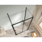 NICOL COMBI II Black 80x100x80 Grape Sprchový kout s posuvnými dveřmi