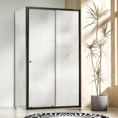 NICOL COMBI Black 100x80 grape Sprchový kout s posuvnými dveřmi