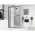 NICOL Black 155 grape Sprchové posuvné dveře do niky černé