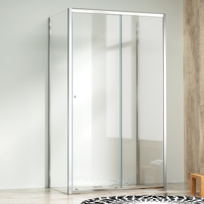 NICOL COMBI II Chrom 90x100x90 Čiré Sprchový kout s posuvnými dveřmi