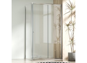NICOL COMBI Chrom 100x80 čiré Sprchový kout s posuvnými dveřmi
