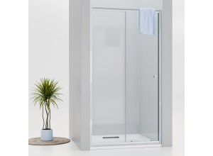 NICOL Chrom 100 čiré Sprchové posuvné dveře do niky