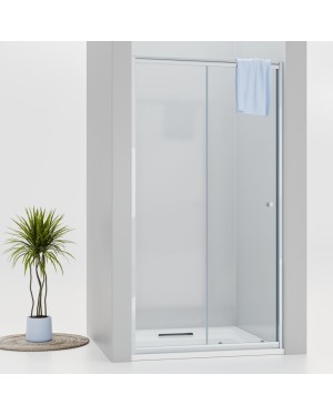 NICOL Chrom 100 čiré Sprchové posuvné dveře do niky