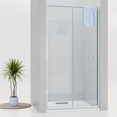 NICOL Chrom 100 čiré Sprchové posuvné dveře do niky