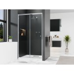 NICOL Chrom 100 čiré Sprchové posuvné dveře do niky