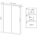 NICOL Chrom 110 grape Sprchové posuvné dveře do niky