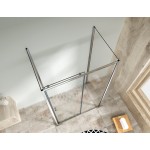 NICOL COMBI II Chrom 80x120x80 Čiré Sprchový kout s posuvnými dveřmi