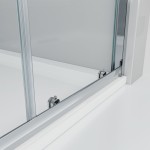 NICOL COMBI II Chrom 90x120x90 Čiré Sprchový kout s posuvnými dveřmi