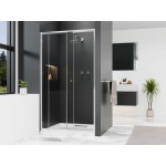 NICOL Chrom 120 čiré Sprchové posuvné dveře do niky