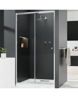 NICOL Chrom 120 čiré Sprchové posuvné dveře do niky