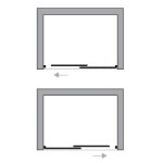 NICOL Chrom 120 grape Sprchové posuvné dveře do niky