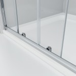 NICOL COMBI Chrom 140x90 čiré Sprchový kout s posuvnými dveřmi