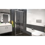 NICOL COMBI Chrom 160x90 čiré Sprchový kout s posuvnými dveřmi