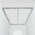 NICOL Chrom 90 čiré Sprchové posuvné dveře do niky