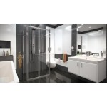 NICOL COMBI II 100x120x100 Clear Well Sprchový kout nástěnný