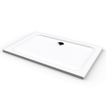 Sprchový kout s posuvnými dveřmi a mramorovou vaničkou 140x90, chrom, čiré - NICOL ROCKY