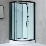 NOTRE 80 ČERNÝ Sprchový box čtvrtkruhový