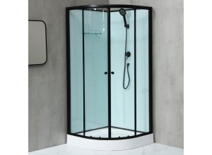 NOTRE 80 ČERNÝ Sprchový box čtvrtkruhový