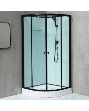 NOTRE 80 ČERNÝ Sprchový box čtvrtkruhový