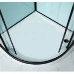 NOTRE ROCKY 80 ČERNÝ Sprchový box čtvrtkruhový s mramorovou vaničkou