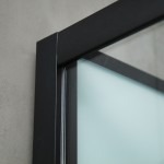 NOTRE ROCKY 80 ČERNÝ Sprchový box čtvrtkruhový s mramorovou vaničkou