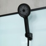 NOTRE ROCKY 90 ČERNÝ Sprchový box čtvrtkruhový s mramorovou vaničkou