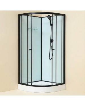NOTRE 90 ČERNÝ Sprchový box čtvrtkruhový