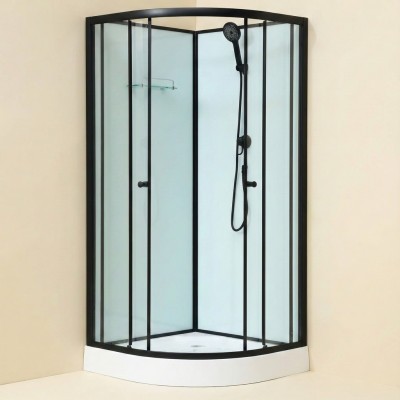 NOTRE 90 ČERNÝ Sprchový box čtvrtkruhový