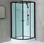 NOTRE 90 ČERNÝ Sprchový box čtvrtkruhový