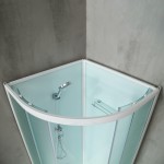 NOTRE ROCKY 90 BÍLÝ Sprchový box čtvrtkruhový s mramorovou vaničkou