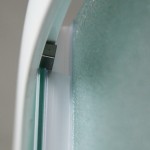 NOTRE ROCKY 90 BÍLÝ Sprchový box čtvrtkruhový s mramorovou vaničkou