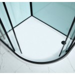 NOTRE AS-L ROCKY 100x80 ČERNÝ Sprchový box asymetrický - levé provedení