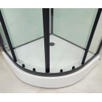 NOTRE AS-L 100x80 ČERNÝ Sprchový box asymetrický - levé provedení