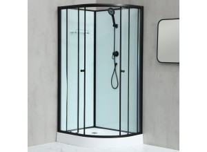 NOTRE AS-L 100x80 ČERNÝ Sprchový box asymetrický - levé provedení