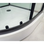 NOTRE AS-L 100x80 ČERNÝ Sprchový box asymetrický - levé provedení