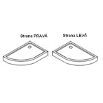 NOTRE AS-L 100x80 ČERNÝ Sprchový box asymetrický - levé provedení