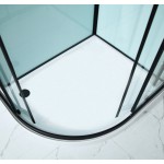 NOTRE AS-P ROCKY 100x80 ČERNÝ Sprchový box asymetrický - pravé provedení