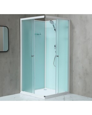 NOTRE Q ROCKY 90 BÍLÝ Sprchový box čtvercový s mramorovou vaničkou