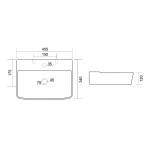 CRISTY keramické umyvadlo 45x34cm, bílá