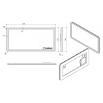 NYX zrcadlo s LED osvětlením 100x50 cm