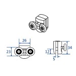 Pojezdová dvojkolečka Notre white a Mild white (komplet)