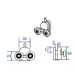 Pojezdová dvojkolečka Notre white a Mild white (komplet)