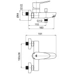 STATIC-10 Vanová a sprchová baterie