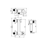 ULTRA-30 (ONYX NEW) Baterie s bidetovou sprškou, rozteč 150 mm