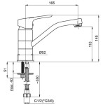 UNO-19 baterie umyvadlová stojánková