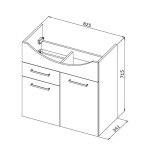 RINO 85 Spodní skříňka s umyvadlem