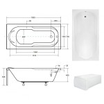 VINDOBONA 150 x 70 Obdélníková vana